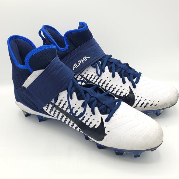 Nike Alpha Menace Pro 2 Navy Blue Cleats (AQ3209-104) Men's Size 12.5 - Picture 3 of 9